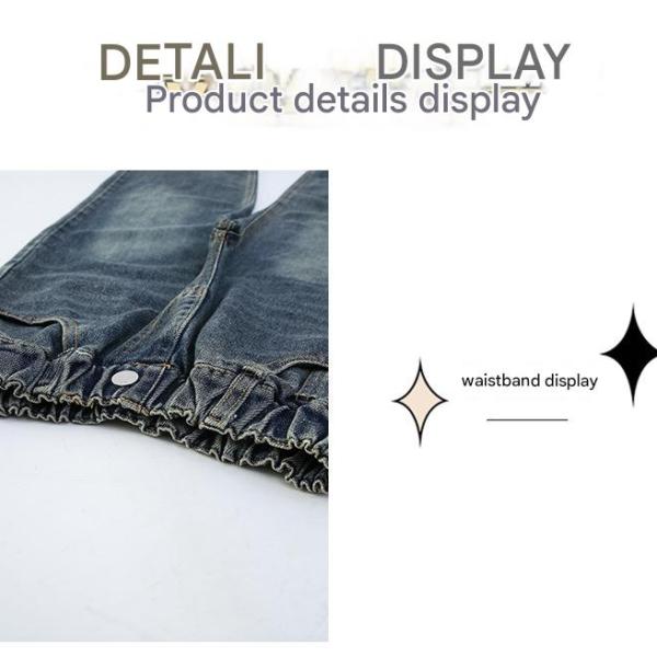 Girls' trendy low-waisted cargo pants with pockets. Wide-leg, loose-fitting cotton long pants for casual everyday wear.