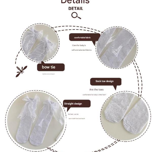جوارب أطفال مستقيمة اللون بتصميم فراشة ثلاثية الأبعاد (زوج واحد)