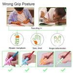 5-piece comfortable pencil grip in assorted colors to improve children's writing experience