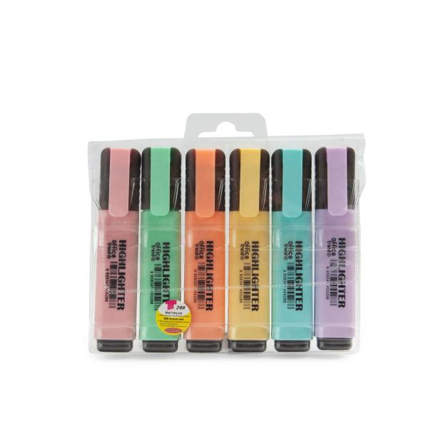 6 Pastel Colored Highlighters Soft Touch Illuminate Your Ideas