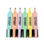 6 Pastel Colored Highlighters Soft Touch Illuminate Your Ideas