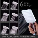 Multifunctional High Pressure Shower Head Shower luxury starts here 6 different spray patterns