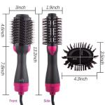 Stylish hot air comb with a modern design. Combine drying and styling in one step.