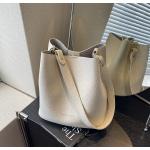 Bucket bags with a wallet are designed in a modern style that combines practicality and elegance. The bags feature a top drawstring design for easy closure.