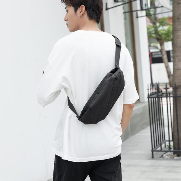 This crossbody bag features an innovative design and a stylish look. Made of durable material in a dark black color