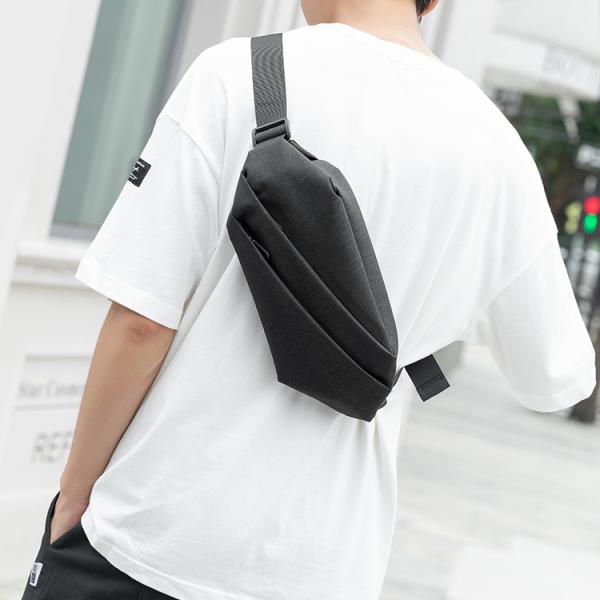 This crossbody bag features an innovative design and a stylish look. Made of durable material in a dark black color