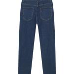 Dark navy skinny jeans highlight your figure and give you a modern look.