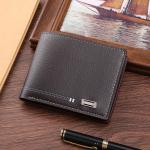 Dark leather wallet with a classic, elegant style