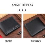 Dark leather wallet with a classic, elegant style