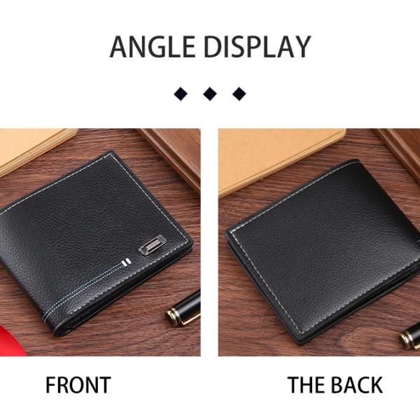 Dark leather wallet with a classic, elegant style