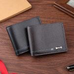Dark leather wallet with a classic, elegant style