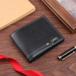 Dark leather wallet with a classic, elegant style