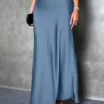 Luxurious satin maxi skirt with a flowy and elegant cut