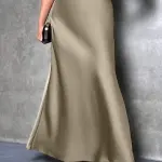 Luxurious satin maxi skirt with a flowy and elegant cut