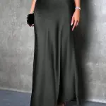 Luxurious satin maxi skirt with a flowy and elegant cut