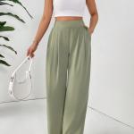 Women's high-waisted, wide-leg lightweight pants are an irresistible elegance.