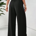 Women's high-waisted, wide-leg lightweight pants are an irresistible elegance.