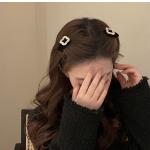 Velvet hair clip embellished with diamond crystals. Elegance that touches the imagination.