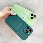 Dual-color silicone phone case, stylish protection with practical card pocket