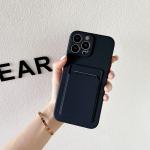 Dual-color silicone phone case, stylish protection with practical card pocket