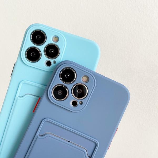 Dual-color silicone phone case, stylish protection with practical card pocket