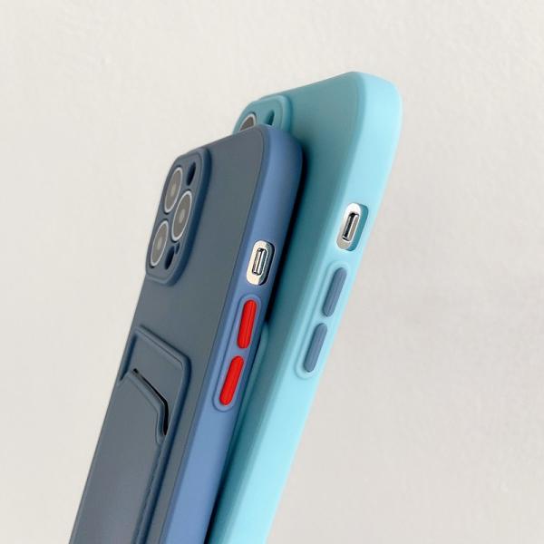 Dual-color silicone phone case, stylish protection with practical card pocket