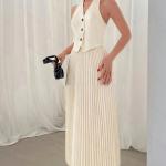 French style dress, an elegant set with a classic touch, a perfect harmony between sophistication and simplicity.