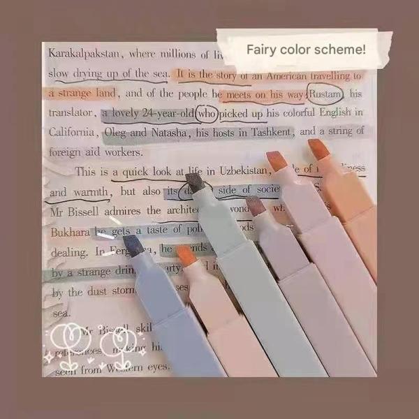 أقلام تمييز ألوان هادئة، تركيز أعلى، وأناقة في كل سطر