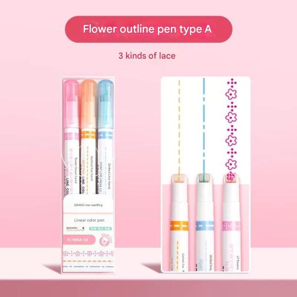 Set of 6 decorative highlighters because every line deserves to be art