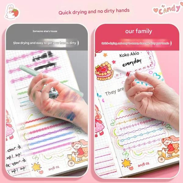 Set of 6 decorative highlighters because every line deserves to be art