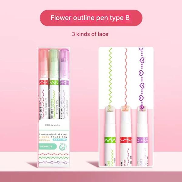 Set of 6 decorative highlighters because every line deserves to be art