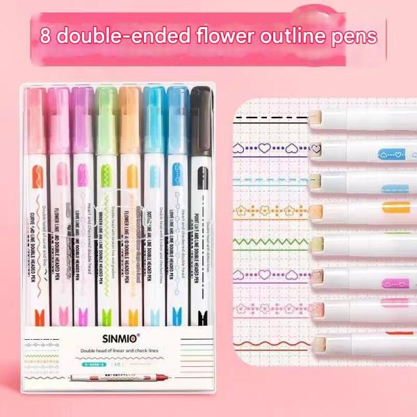 Set of 6 decorative highlighters because every line deserves to be art