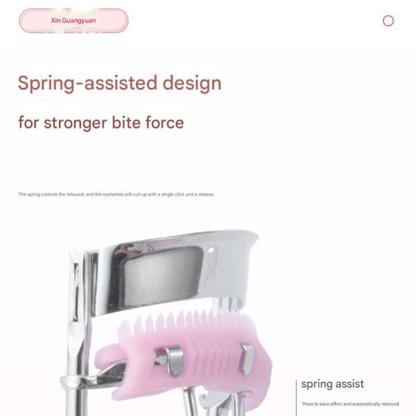 This eyelash curler features a modern design and a handle decorated with a white butterfly. Designed to give you a natural, luscious look without pulling or breaking your lashes.