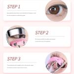 This eyelash curler features a modern design and a handle decorated with a white butterfly. Designed to give you a natural, luscious look without pulling or breaking your lashes.