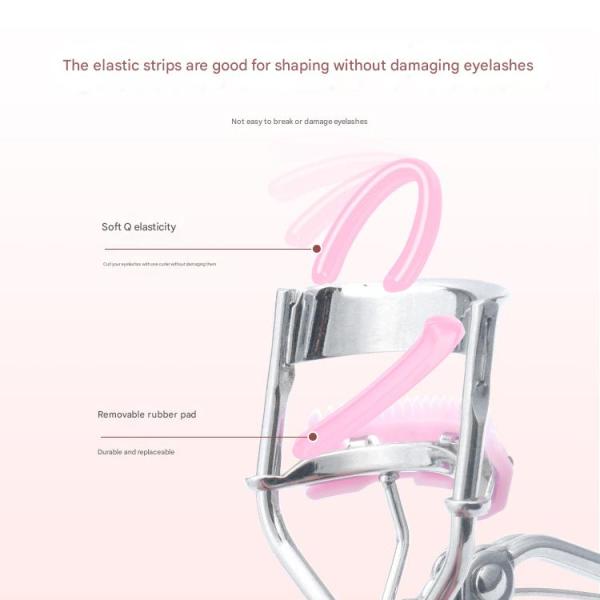 This eyelash curler features a modern design and a handle decorated with a white butterfly. Designed to give you a natural, luscious look without pulling or breaking your lashes.