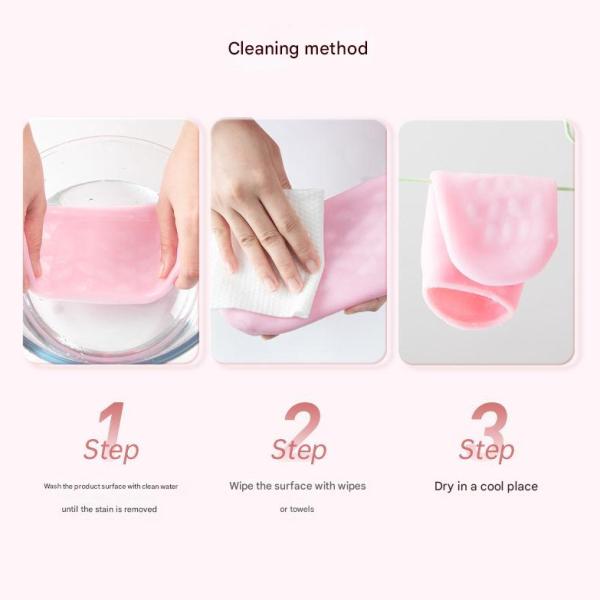 Moisturizing Rose Foot and Hand Mask, Gel Treatment for Exfoliation and Hydration