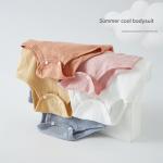 Newborn Baby Girls' Casual Solid Color Bodysuit Set Made of Knitted Fabrics