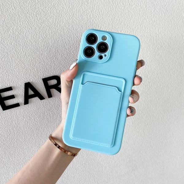 Dual-color silicone phone case, stylish protection with practical card pocket