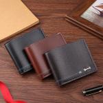 Dark leather wallet with a classic, elegant style