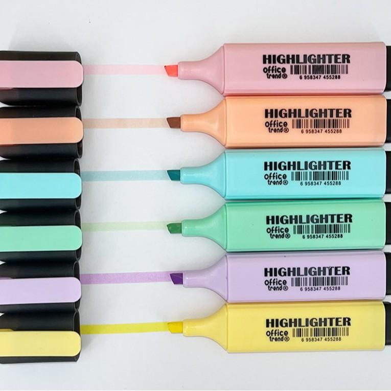 6 Pastel Colored Highlighters Soft Touch Illuminate Your Ideas