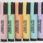 6 Pastel Colored Highlighters Soft Touch Illuminate Your Ideas