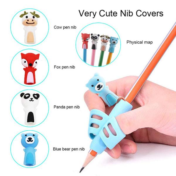5-piece comfortable pencil grip in assorted colors to improve children's writing experience
