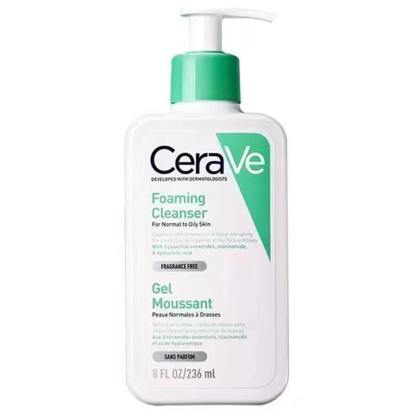 CeraVe Hydrating Foaming Gel Cleanser, Gentle Facial Wash with Hyaluronic Acid and Ceramides for Normal to Dry Skin