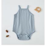Newborn Baby Girls' Casual Solid Color Bodysuit Set Made of Knitted Fabrics