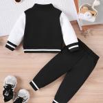 2Pieces Toddler Boys' Clothing Set Comfortable and Practical Printed Design Long Sleeve Jacket and Long Pants Heavy Fabric