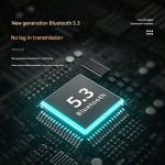 Wireless headphones with a battery life of more than 48 hours, suitable for sports, compatible with Android and iOS devices, support voice calls, and come with a bag to store the headphones.